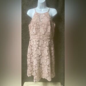 White House Black Market Lined Crochet Dress